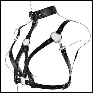 Adjustable Leather Body Harness Gothic Punk Cosplay Rave Nightclub Party Wear